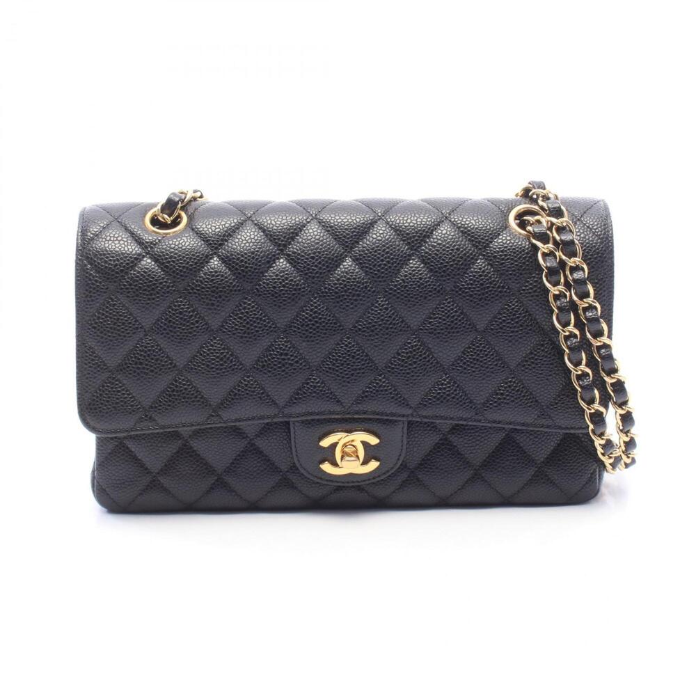 Chanel Matelassé Double Flap Shoulder Bag/Handbag, Caviar Leather (Grained Ca...